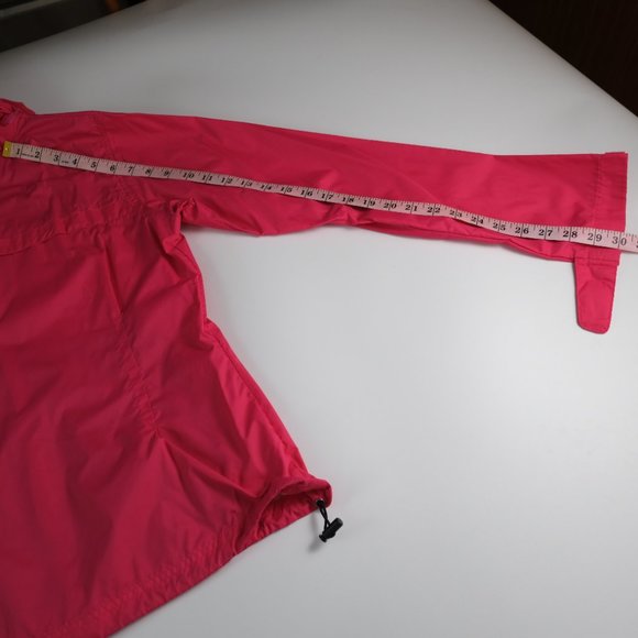 Columbia Women's M Lightweight Full Zip Hooded Nylon Windbreaker Jacked Pink - Picture 11 of 12